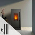 Pack poêle à granulés étanche ETNA Vulcano Silenzio + Kit de raccordement sortie arrière 9.2 Kw