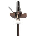 KIT CONDUIT DE FINITION PLAFOND AVEC ROSACES HAUT 470MM INOX ISOLEE 150/200 INT 316 EXT 304 NOIR