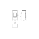 Poêle à bois Panadero Altea avec chauffe plat - 5.9 Kw – Image 3