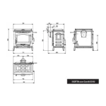 Poêle à bois La Nordica Isotta con cerchi Evo 11.9 Kw avec chauffe plat – Image 4