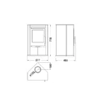 Poêle à bois d'angle Panadero SAGRES - 6.85 Kw – Image 3