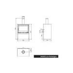 Poêle à bois La Nordica Dante con portalegna - 12.4 Kw – Image 4