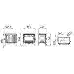 Poêle à bois en fonte - BRONPI Etna 11.3 kW – Image 9