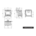 Poêle à bois avec chauffe plat La Nordica Isetta Con Cerchi EVO 4.0 - 7.3 Kw – Image 4