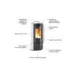 Poêle à bois La Nordica Liù Petra  7.5 Kw – Image 3
