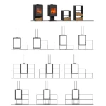 Poêle à bois Smart Stove Modula Square 8.5 Kw – Image 4