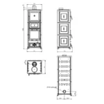 Poêle à bois avec four La Nordica Nova Forno Steel 12 KW – Image 4