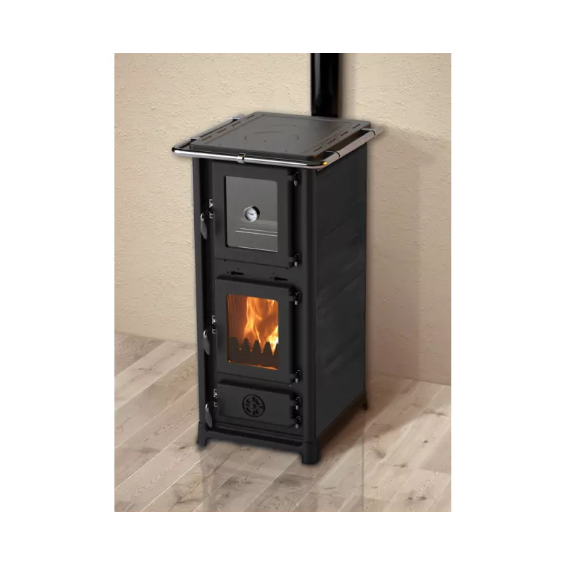 poele-a-bois-olympia-plus.webp Poêle à bois avec four et plaque de cuisson MBS Olympia Plus - 13 Kw – Image 1