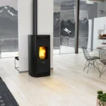 Poêle à granulés étanche canalisable FOCO MEO sortie dessus concentrique 9KW