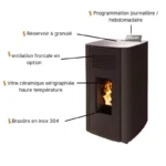 Poêle à granulés étanche hydro Interstoves Elio 14 Kw – Image 5