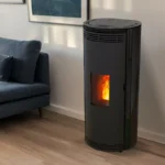 Poêle à granulés étanche France Flamme Prévert sortie dessus 8 Kw
