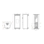 Poêle à granulés étanche France Flamme Prévert sortie dessus concentrique 8 Kw – Image 5