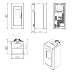Poêle à granulés étanche (sortie dessus concentrique) ETNA Vulcano Silenzio UP 9.2 Kw – Image 5
