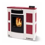 Poêle à granules extra-plat céramique - ORIGINE PHEBO Iris 11.5 kW