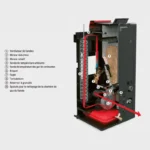 Poêle à granulés hydro AlfaPlam Baracuda Commo plus 21 Kw – Image 9