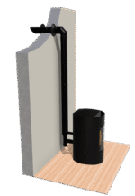 Kit Conduit Ventouse Horizontal Ø80-Ø130 pour Poêle à Granulés Étanche