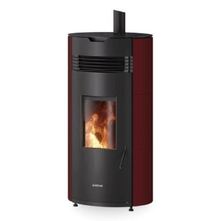 Poêle à granulés Justus Norta 8 kW Rouge Bordeaux