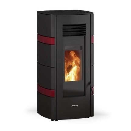 Poêle à granulés Justus Sia 8 kW céramique rouge bordeaux