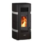 Poêle à granulés Justus Sia 8 kW Constone anthracite gris béton, acier noir