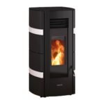 Poêle à granulés Justus Sia 8 kW Constone Blanc, acier noir.