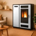 Poêle à granulés Air Slim Astral 12.2 kW Blanc Sannover – Image 3