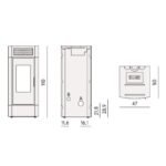 Poêle à granulés Cadel Cristal 9 Airtech 8.5 kW – Image 6