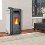 Poêle à granulés air Anita 10 kW Blanc Sannover – Image 2