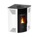 Poêle à granulés d'angle étanche Sannover Iseos 12.2 kW Blanc – Image 3