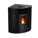 Poêle à granulés d'angle étanche Sannover Iseos 12.2 kW Noir – Image 2