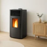 Poêle à granulés étanche Sannover Anita 12 kW Noir + Kit d'installation – Image 3