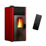 Poêle à granulés étanche Sannover Anita 12 kW Bordeaux – Image 5