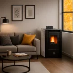 Poêle à granulés étanche Sannover Anita 9.4 kW Blanc – Image 2