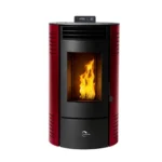 Poêle à granulés étanche Sannover Azora 11.6 KW Bordeaux – Image 3