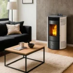 Poêle à granulés étanche Sannover Azora 11.6 kW Blanc + Kit d'installation – Image 3