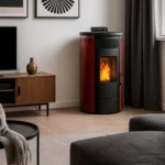 Poêle à granulés étanche Sannover Flavia 15 kW Bordeaux – Image 2