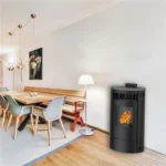 Poêle à granulés étanche Sannover Flavia 9.5 kW Noir – Image 3