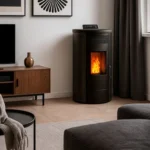 Poêle à granulés étanche Sannover Flavia 9.5 kW Noir – Image 4