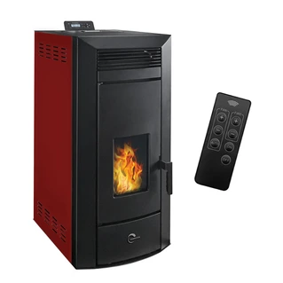 Poêle à granulés hydraulique Etanche Sannover Kleona 22.7 kW Bordeaux