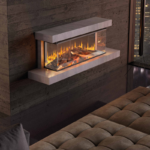 Cheminée électrique Lumen 1200 habillage Pierre