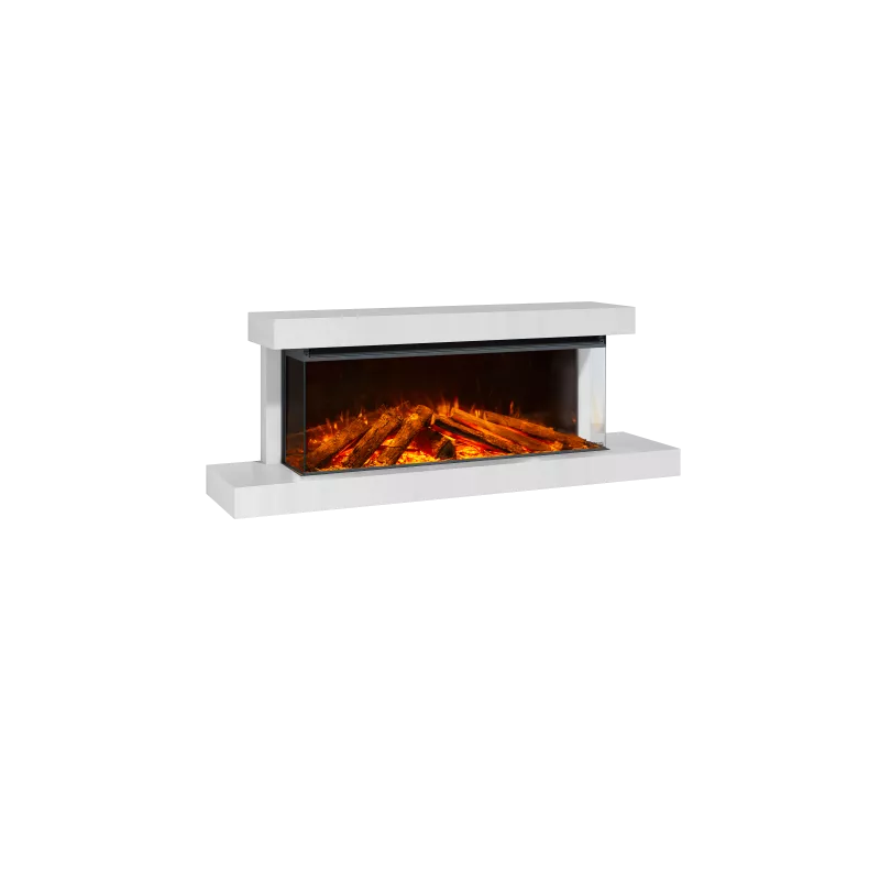 Cheminée électrique Lumen 1200 habillage Craie