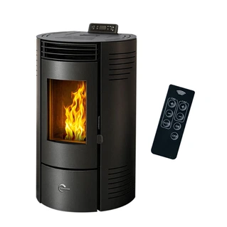 Poêle à granulés  étanche Sannover Azora 11.6 kW Noir