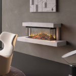 Cheminée électrique Lumen 870 habillage Craie