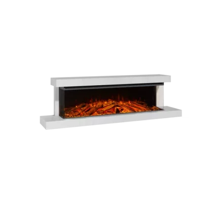 Cheminée électrique Lumen 1600 habillage Craie