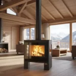 Poêle à bois 3 vitres ETNA Shiva 10 Kw