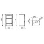 Poêle à bois BRONPI Suiza 14 kW raccordable avec four – Image 8