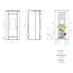 Poêle à granulés étanche Jolly Mec Botero 2 (sortie concentrique dessus) 11 KW Reconditionné – Image 8