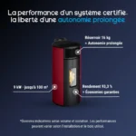 Poêle à Granulés Étanche DFF Lorena 9 kW + kit ventouse – Image 13