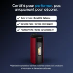 Poêle à Granulés Étanche DFF Lorena 9 kW + kit ventouse – Image 15