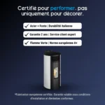 Poêle à Granulés Étanche DFF Lorena 9 kW + kit ventouse – Image 5