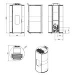 Poêle à Granulés Étanche DFF Lorena 9 kW + kit ventouse – Image 9